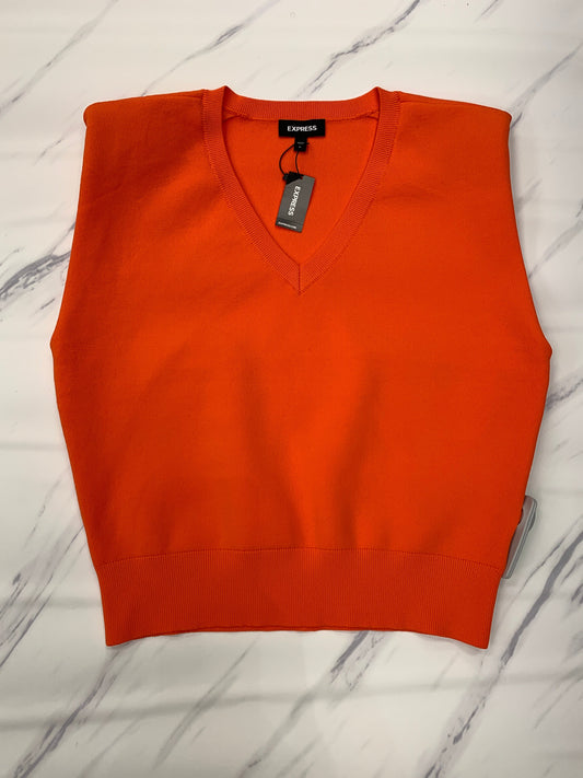 Orange Sweater Short Sleeve Express, Size M