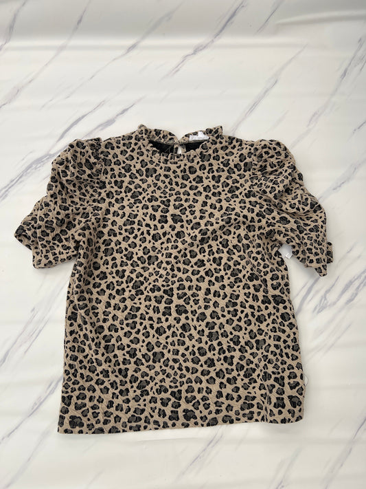 Top Short Sleeve By Thml In Animal Print, Size: M