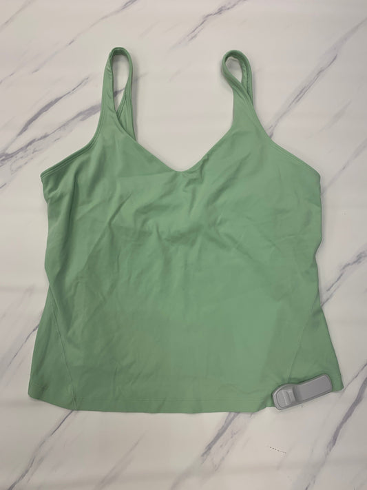 Athletic Tank Top By Lululemon In Green, Size: 14