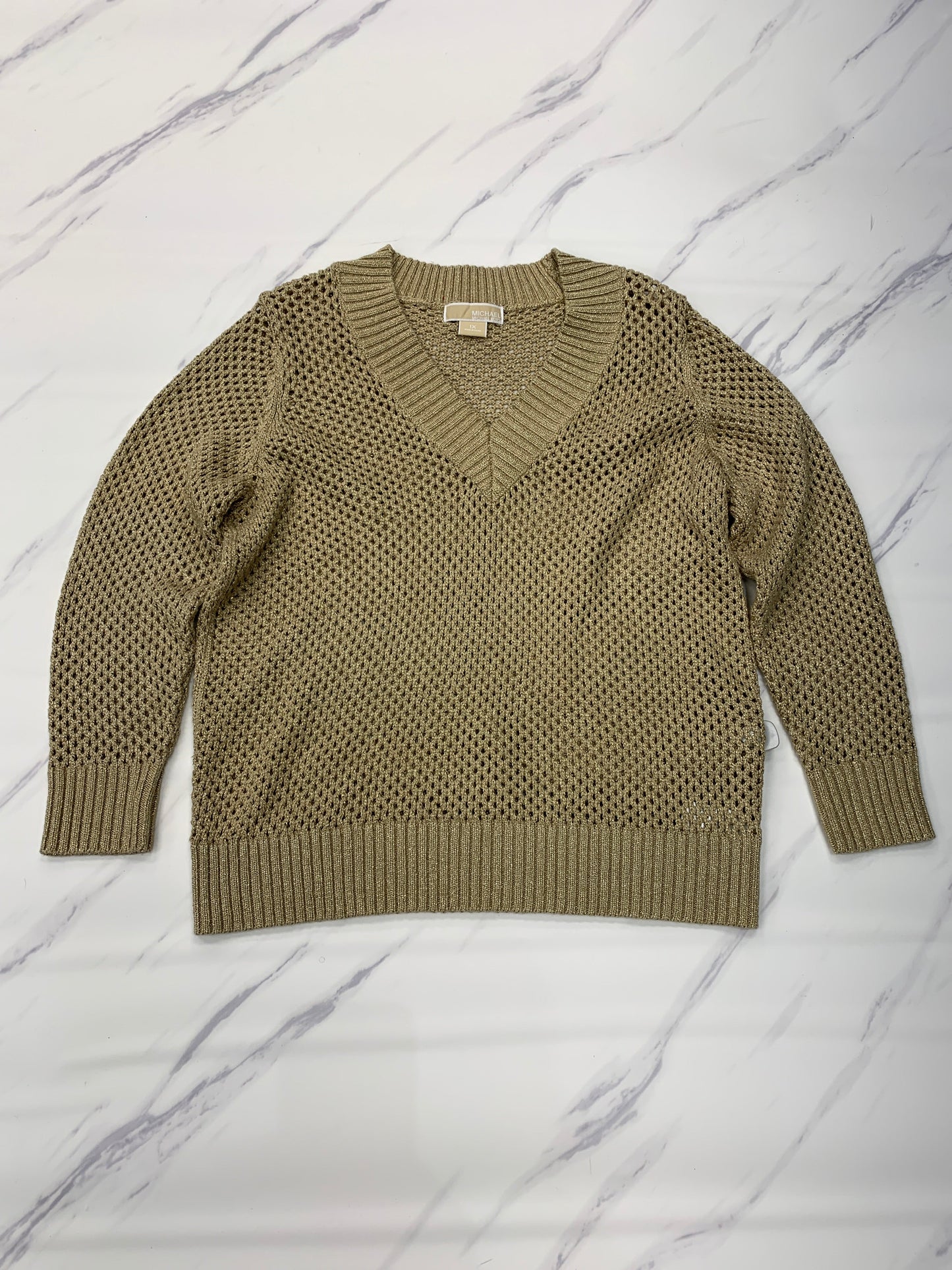 Sweater By Michael By Michael Kors In Gold, Size: 1x