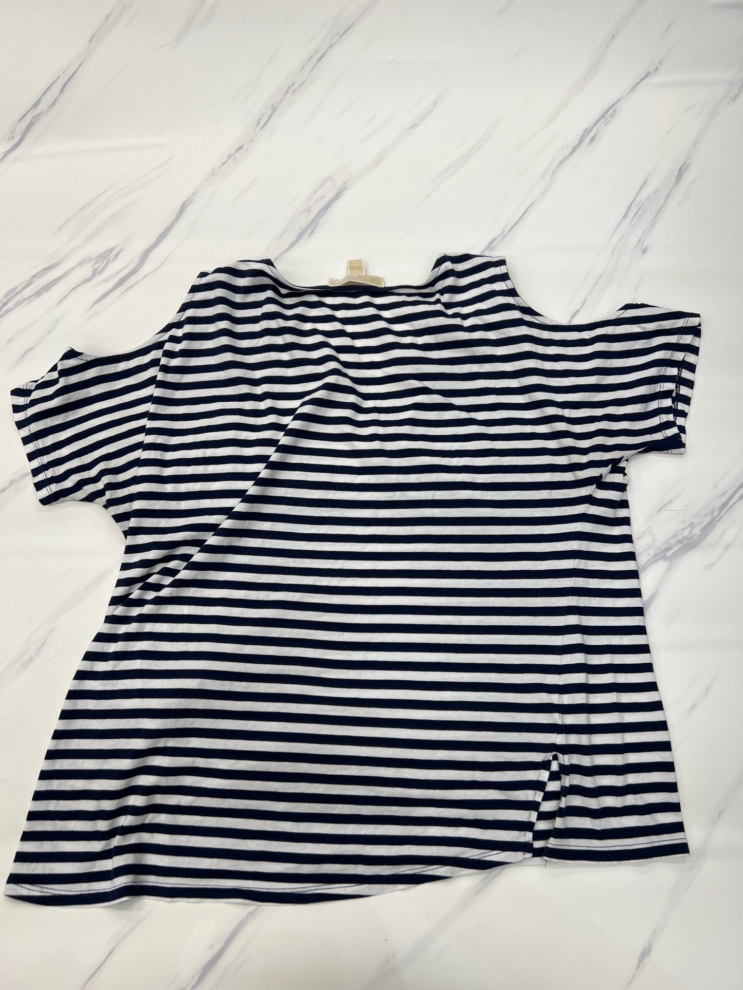 Top Short Sleeve Basic By Michael By Michael Kors In Striped Pattern, Size: L