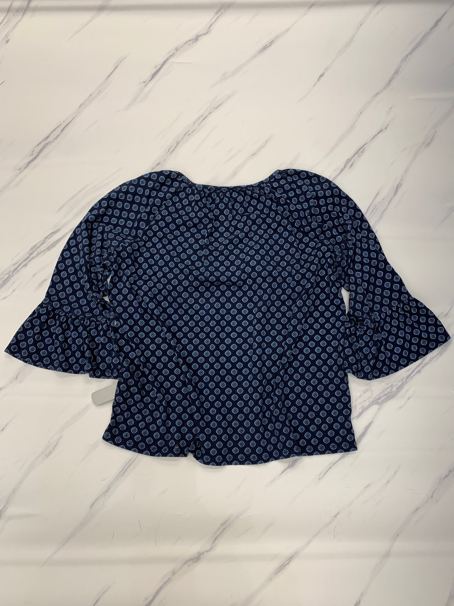 Top 3/4 Sleeve By Michael By Michael Kors In Blue, Size: L