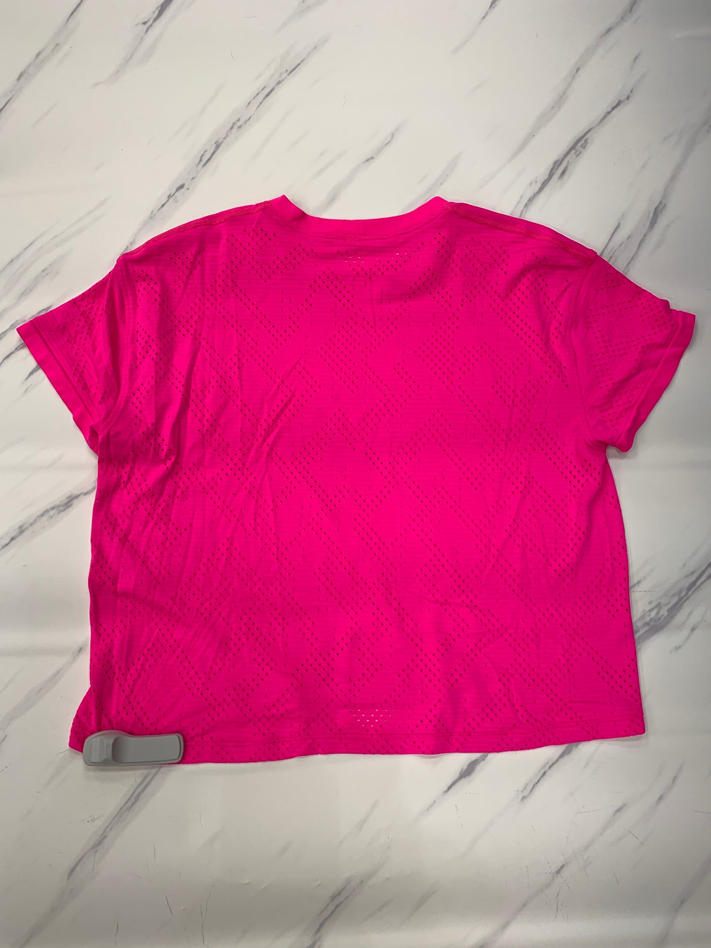 Athletic Top Short Sleeve By Lululemon In Pink, Size: 12