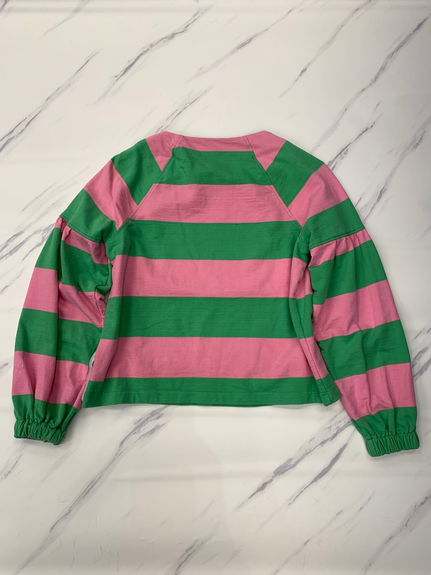 Top Long Sleeve By Maeve In Green & Pink, Size: Xxs