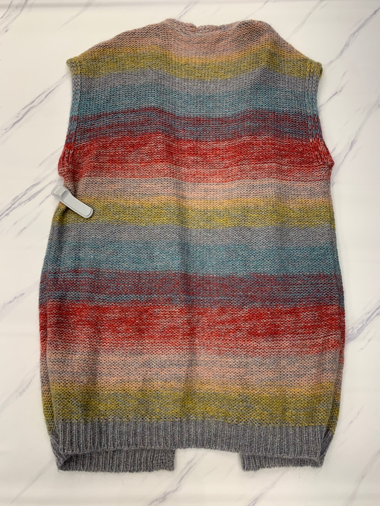 Vest Sweater By Pilcro In Rainbow Print, Size: M