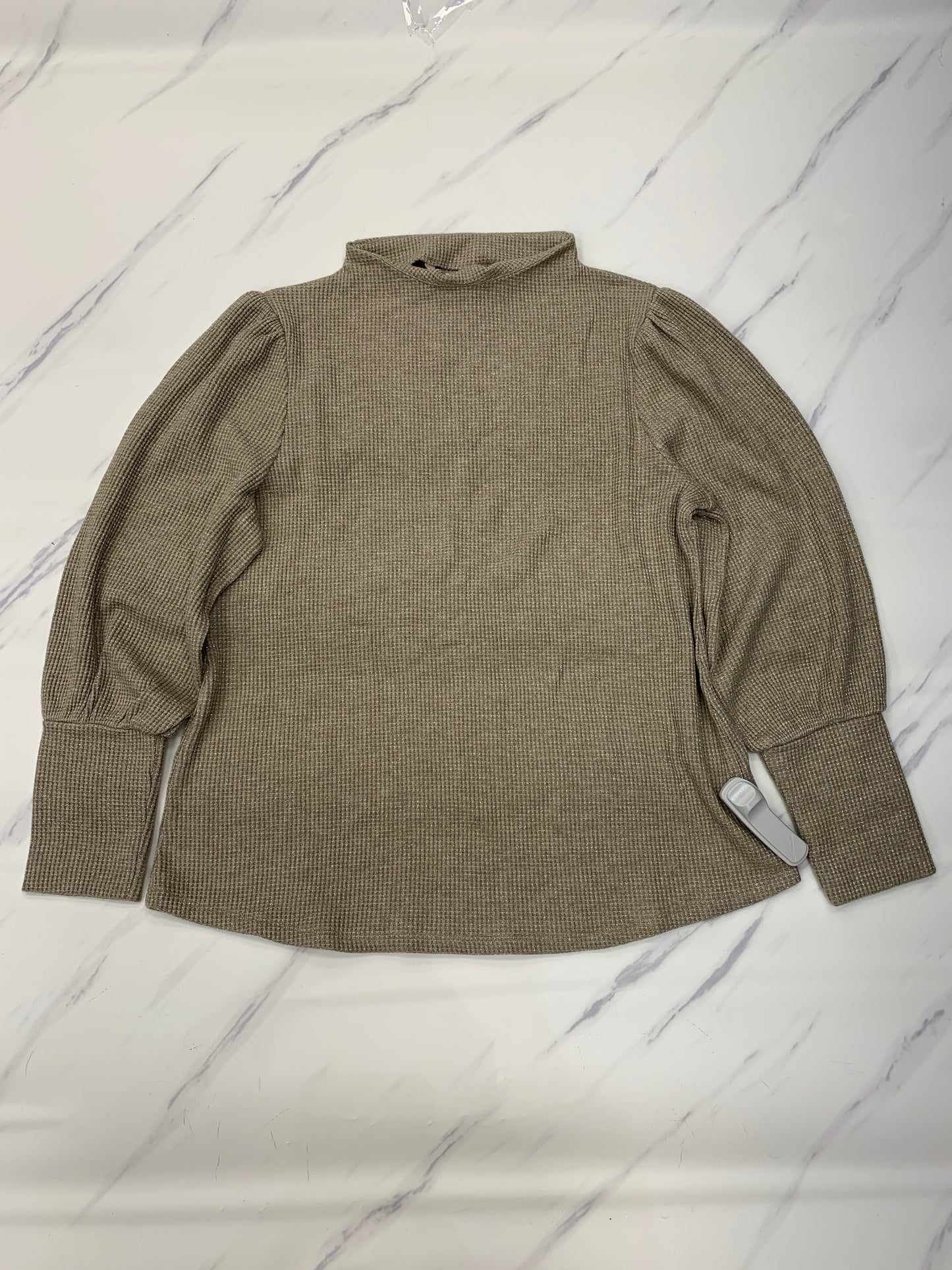 Top Long Sleeve By Soft Surroundings In Tan, Size: L