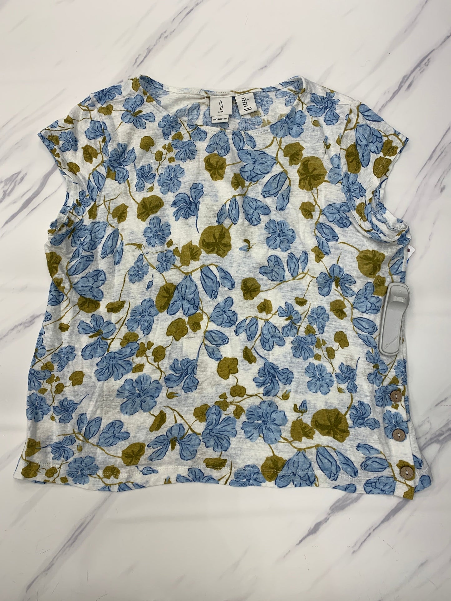 Top Short Sleeve By Joie In Blue, Size: L