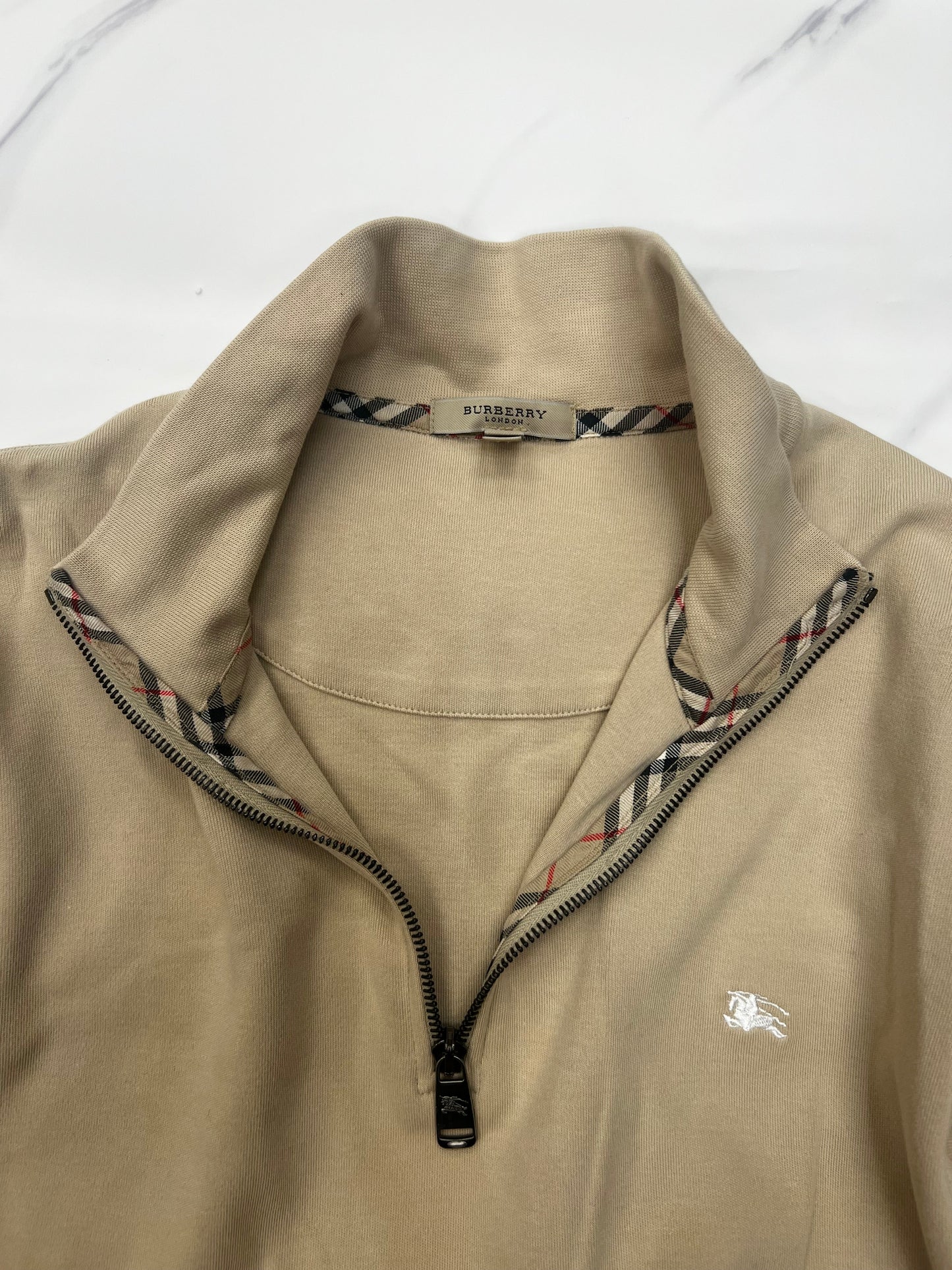 Sweatshirt Luxury Designer By Burberry In Tan, Size: S