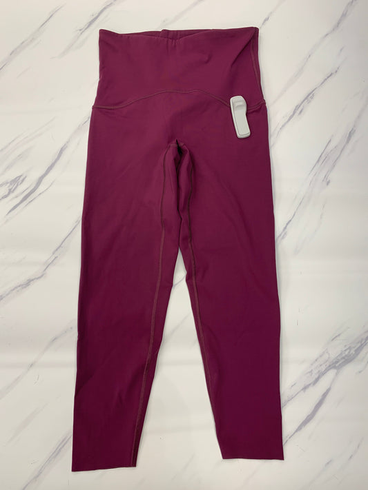 Athletic Leggings By Spanx In Maroon, Size: M