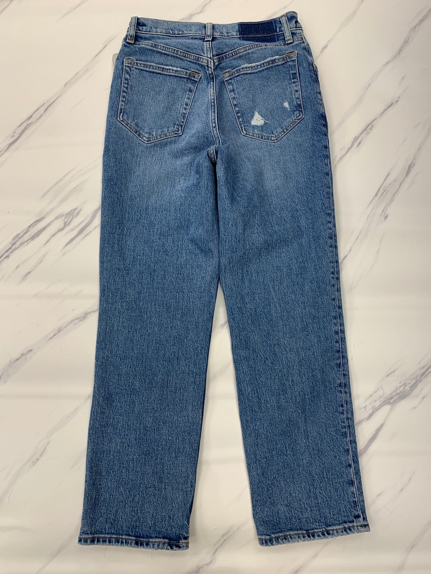 Jeans Straight By Abercrombie And Fitch In Blue Denim, Size: 4