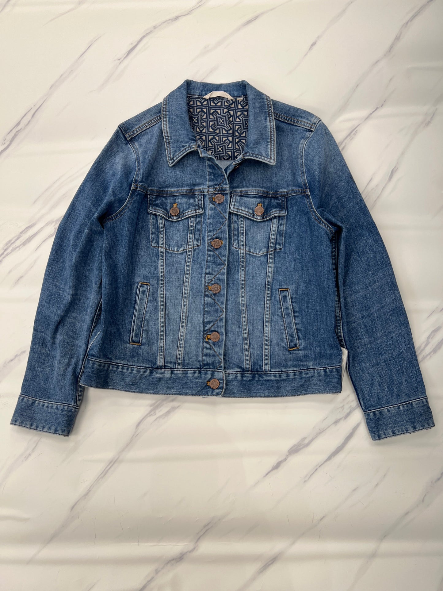 Jacket Denim By Soft Surroundings In Blue Denim, Size: M