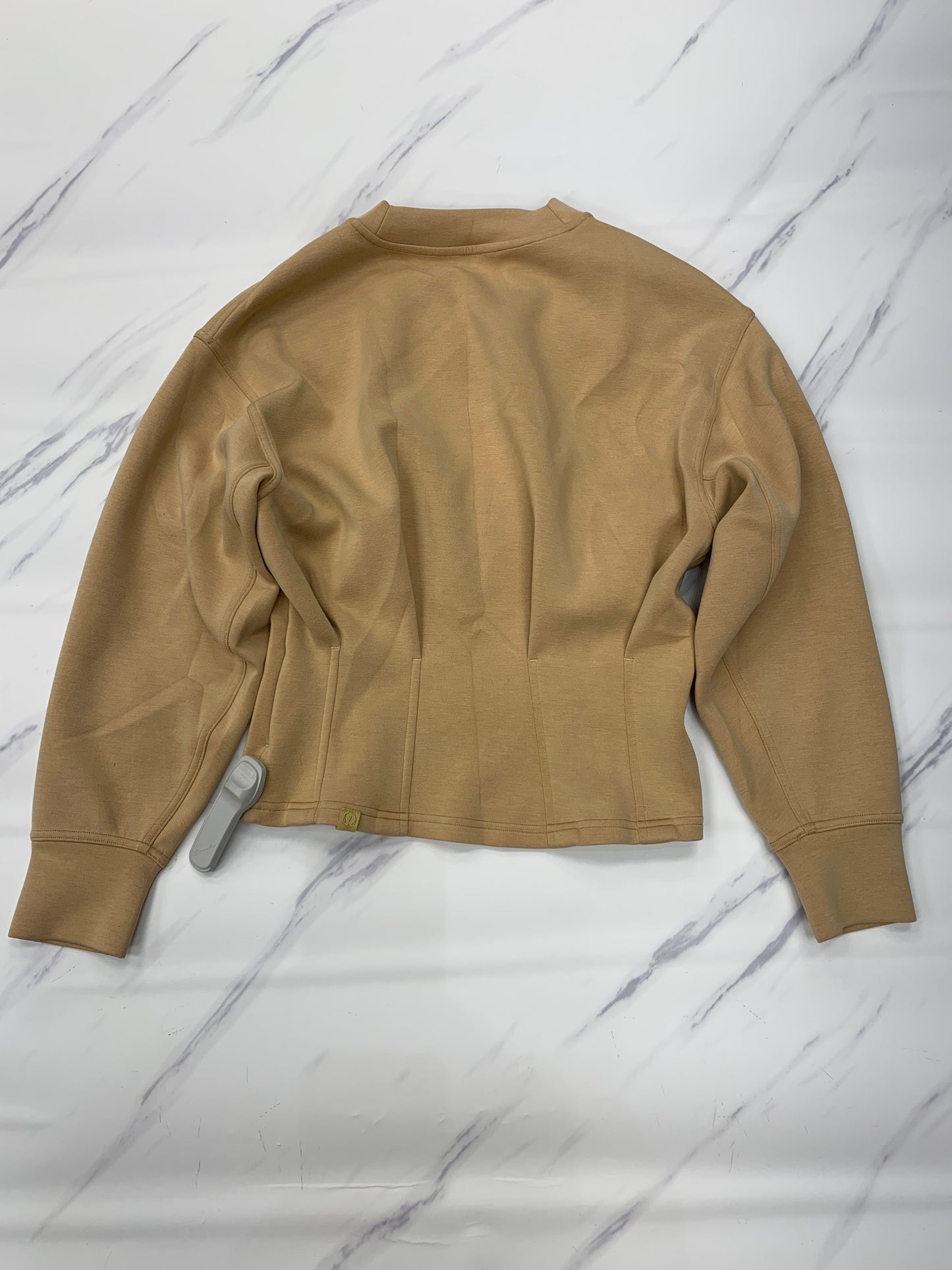 Athletic Top Long Sleeve Crewneck By Lululemon In Tan, Size: 4