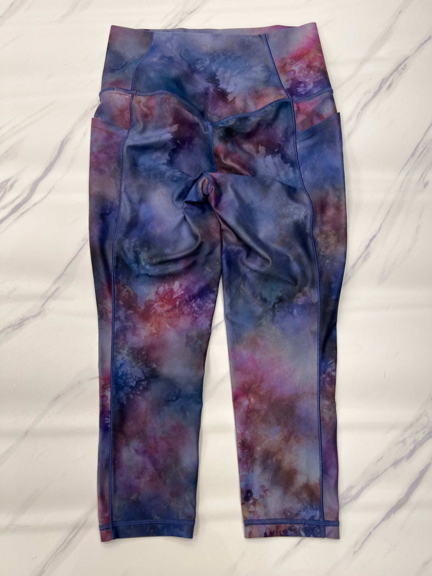 Athletic Leggings Capris By Athleta In Tie Dye Print, Size: S