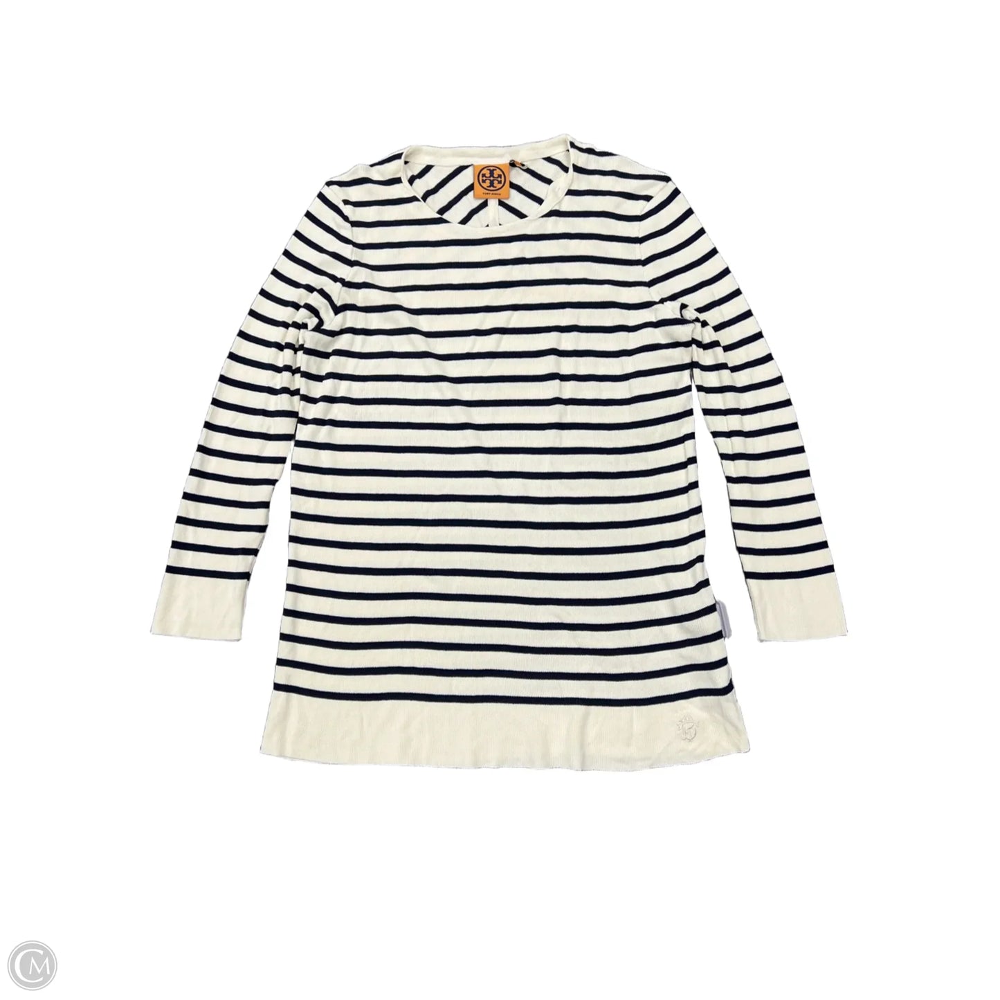 Top Long Sleeve Designer By Tory Burch In Striped Pattern, Size: M