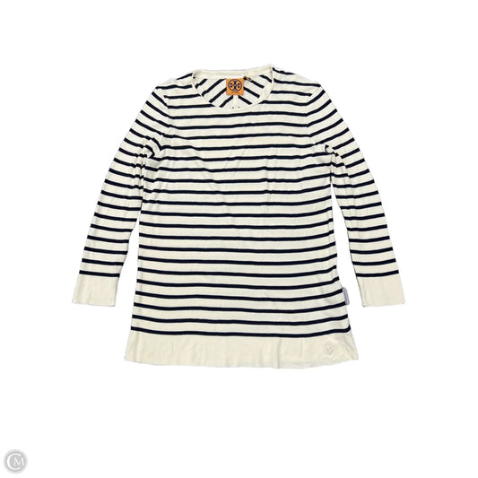 Top Long Sleeve Designer By Tory Burch In Striped Pattern, Size: M