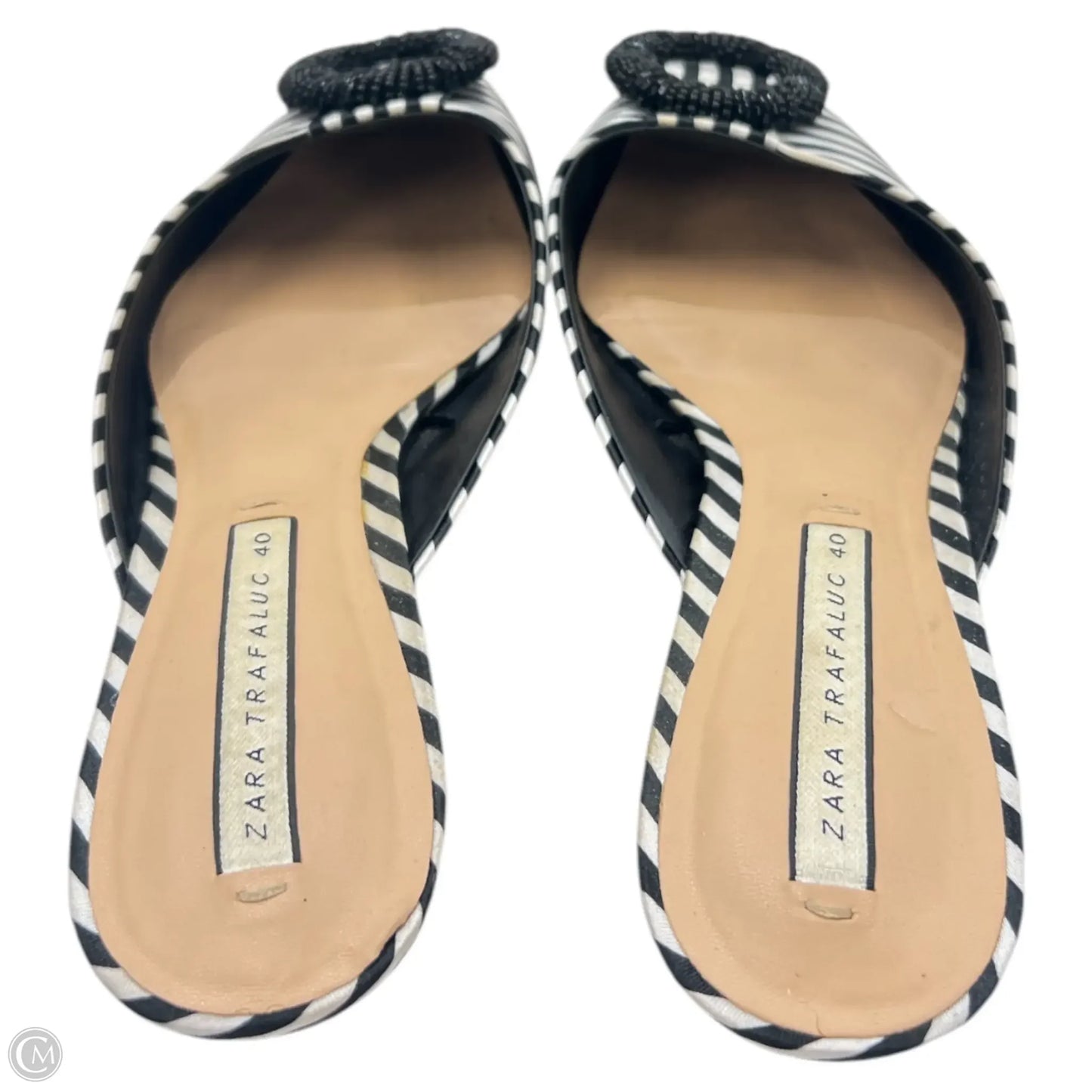 Shoes Heels Kitten By Zara In Striped Pattern, Size: 9