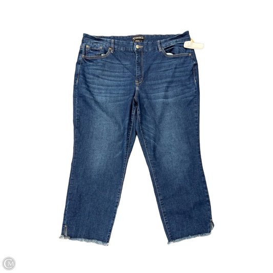 Jeans Straight By Nanette By Nanette Lepore In Blue Denim, Size: 18