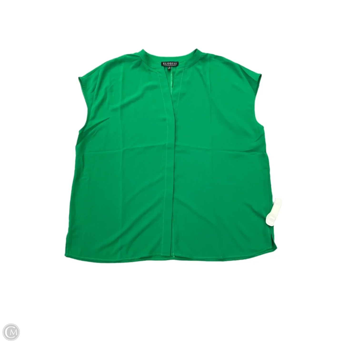 Top Short Sleeve By Eloquii In Green, Size: 16