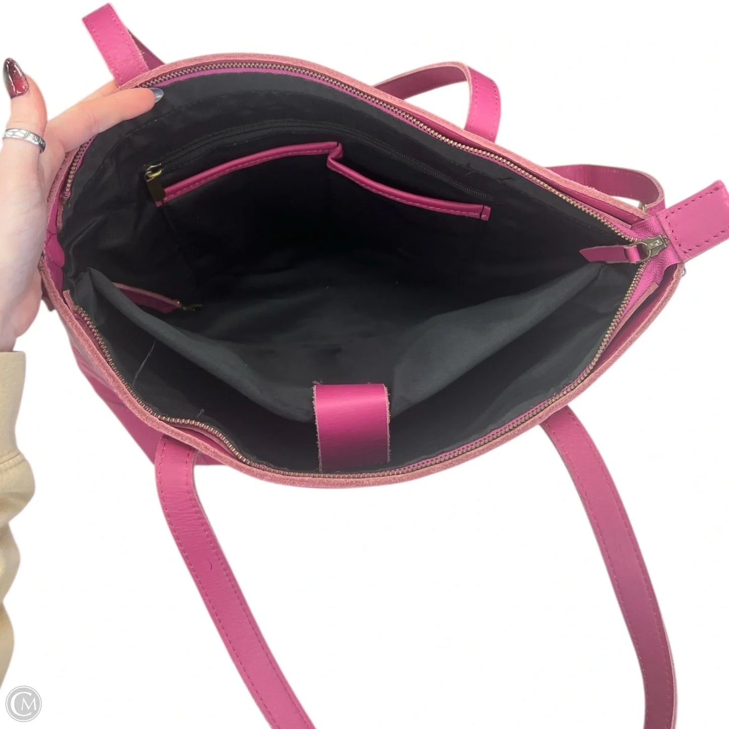 Tote Leather By Clothes Mentor, Size: Large