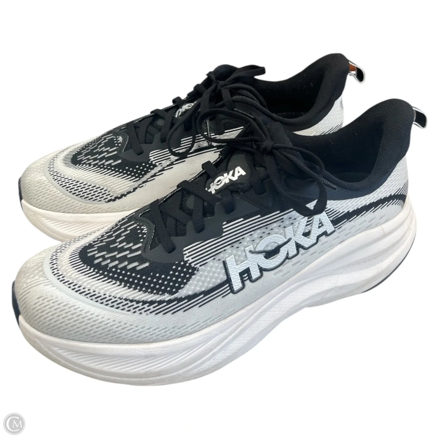 Shoes Athletic By Hoka In Black & White, Size: 10.5