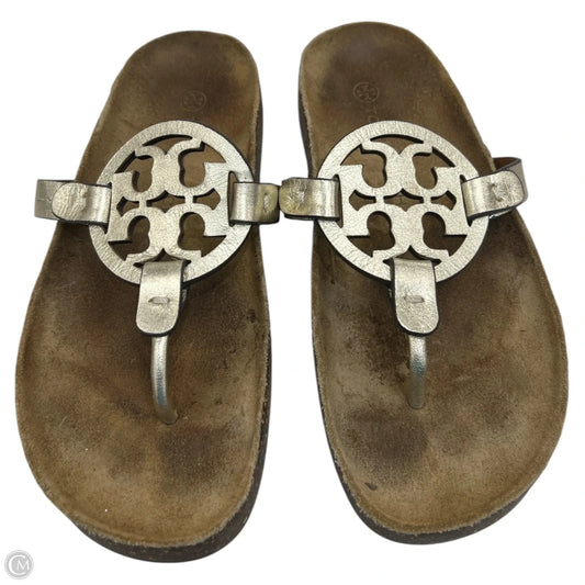 Sandals Designer By Tory Burch In Gold, Size: 6