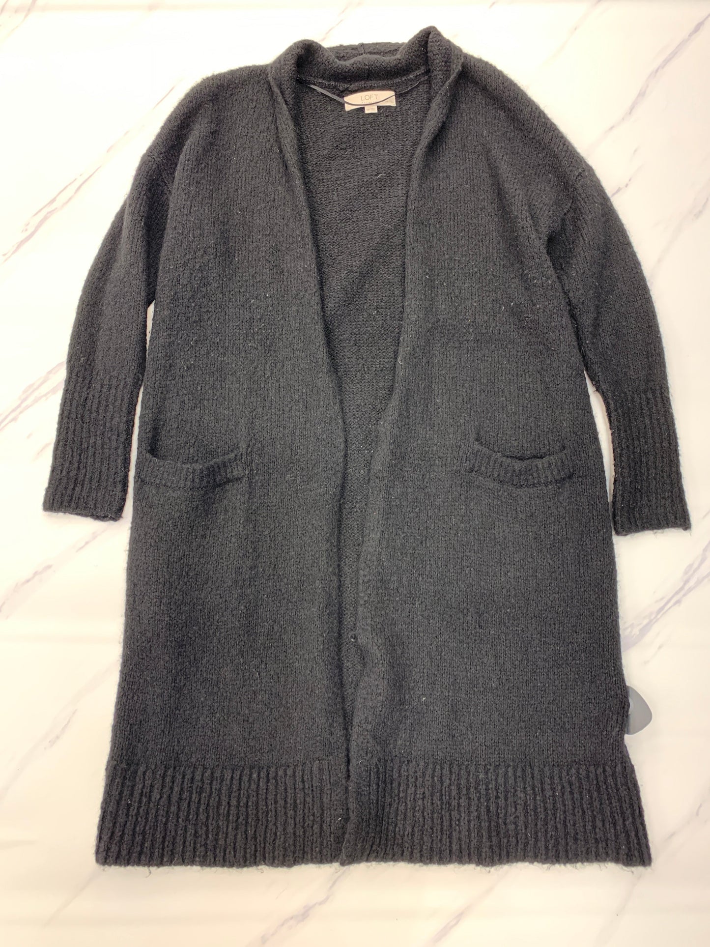 Sweater Cardigan By Loft In Black, Size: Xs