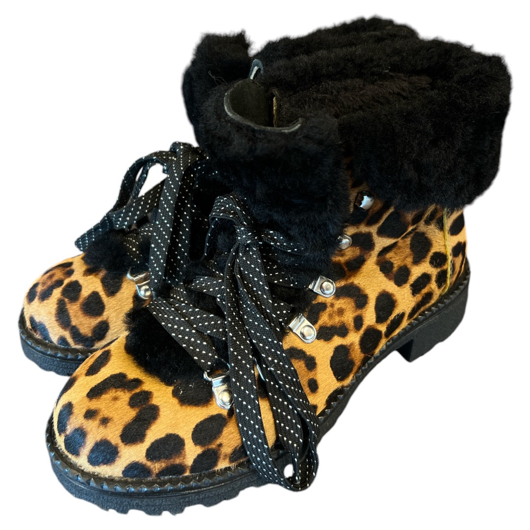 Boots Hiking By J Crew In Animal Print, Size: 7