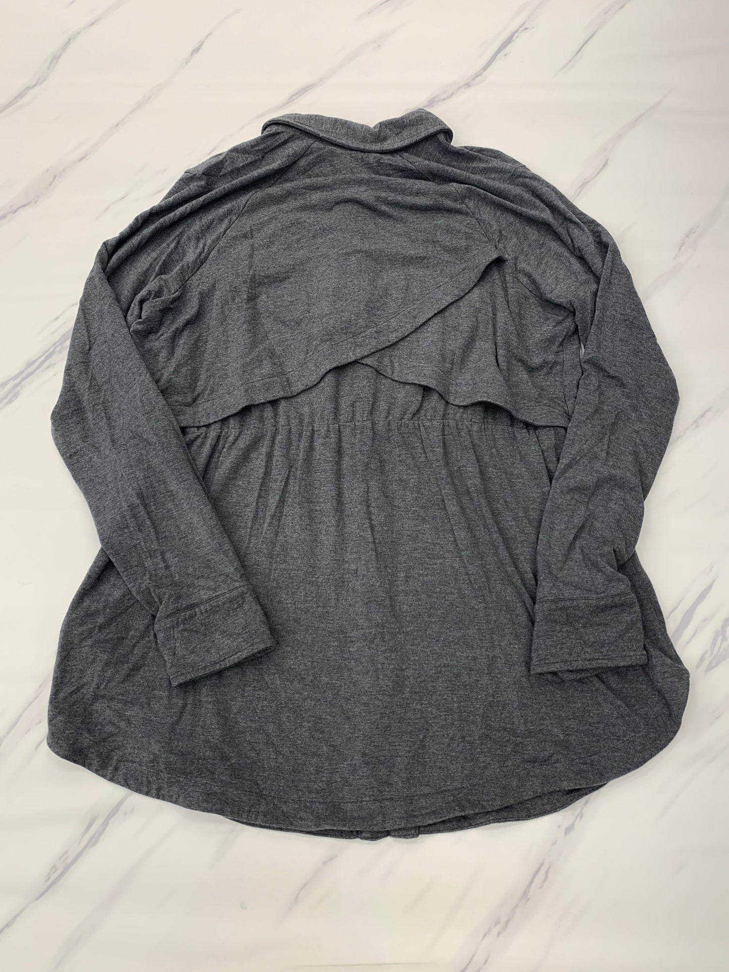 Grey Top Long Sleeve Soft Surroundings, Size M