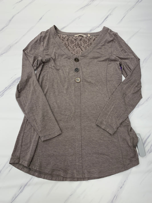 Brown Top Long Sleeve Soft Surroundings, Size M