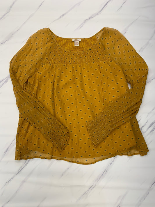 Yellow Top Long Sleeve Sundance, Size L