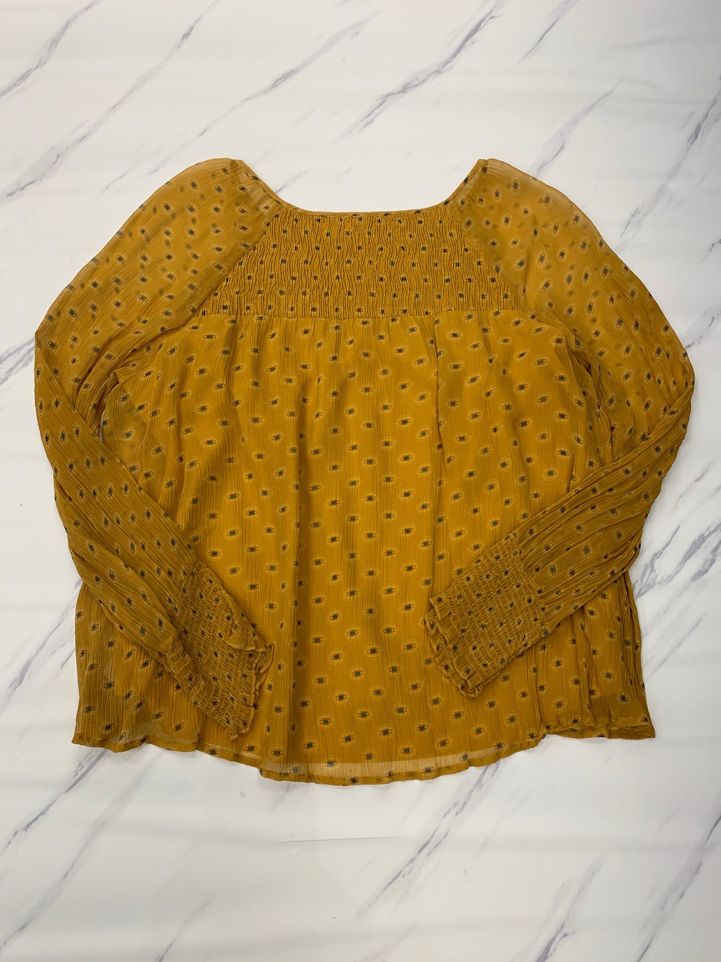 Yellow Top Long Sleeve Sundance, Size L