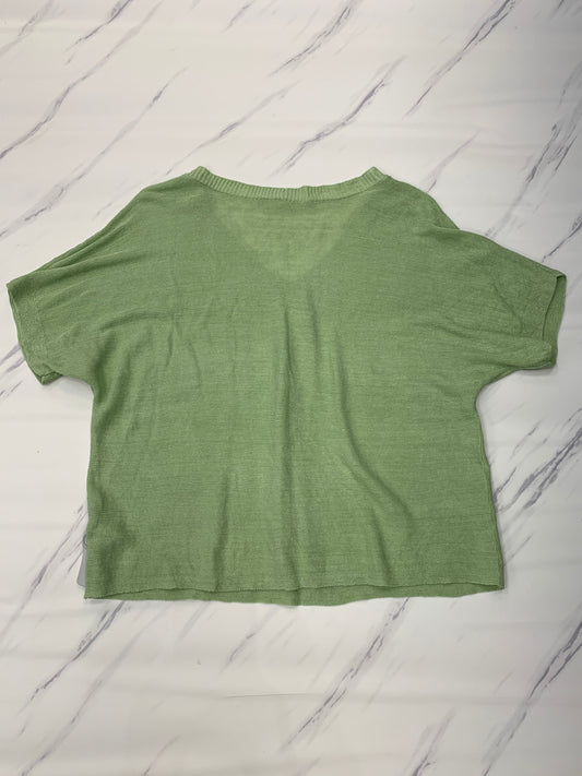 Green Top Short Sleeve Eileen Fisher, Size Xl
