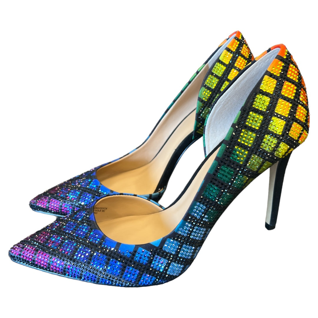 Rainbow Print Shoes Heels Stiletto Inc, Size 7.5