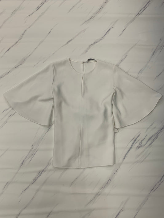 White Top Short Sleeve Zara, Size Xs