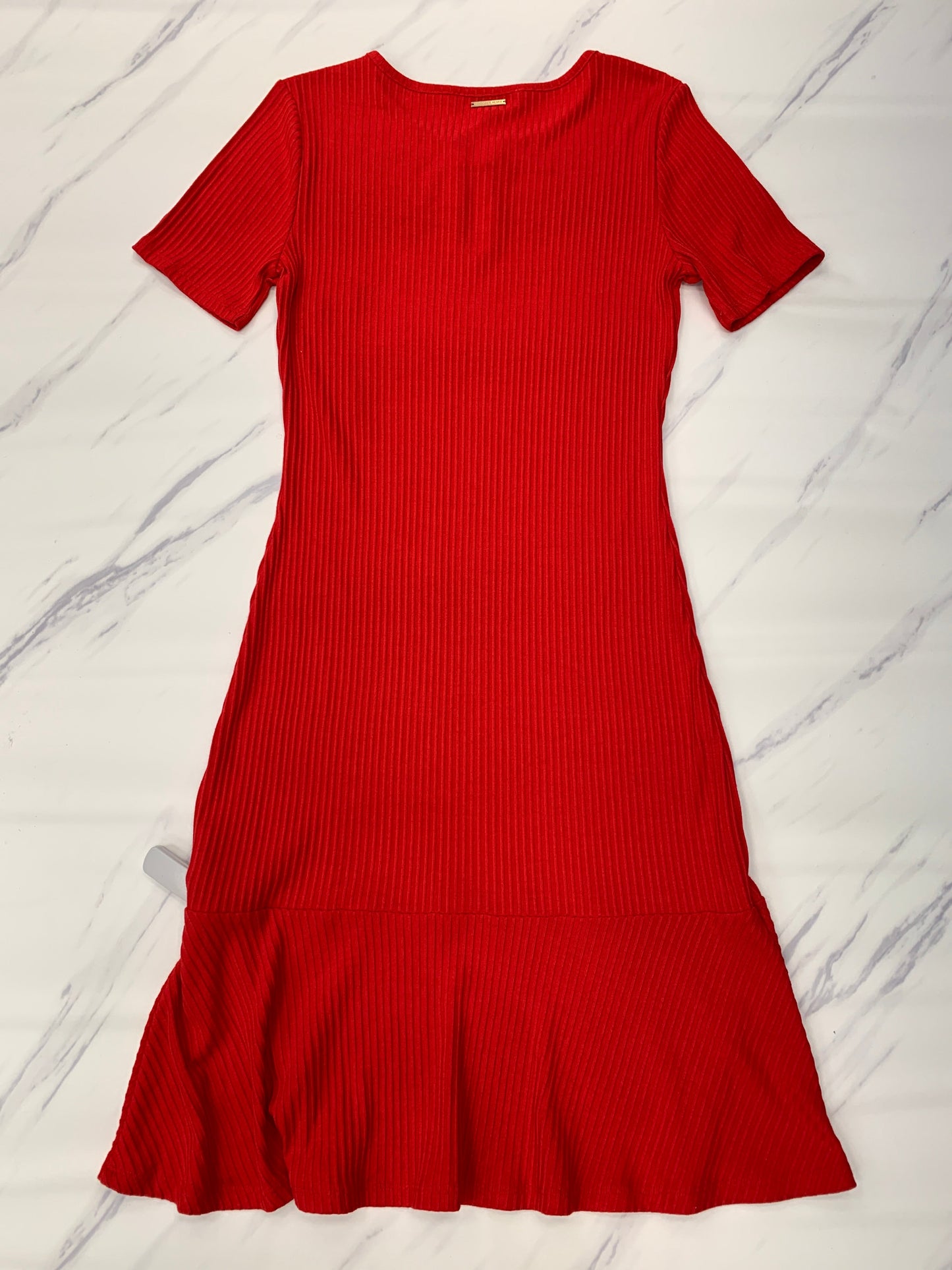 Red Dress Casual Midi Michael By Michael Kors, Size M