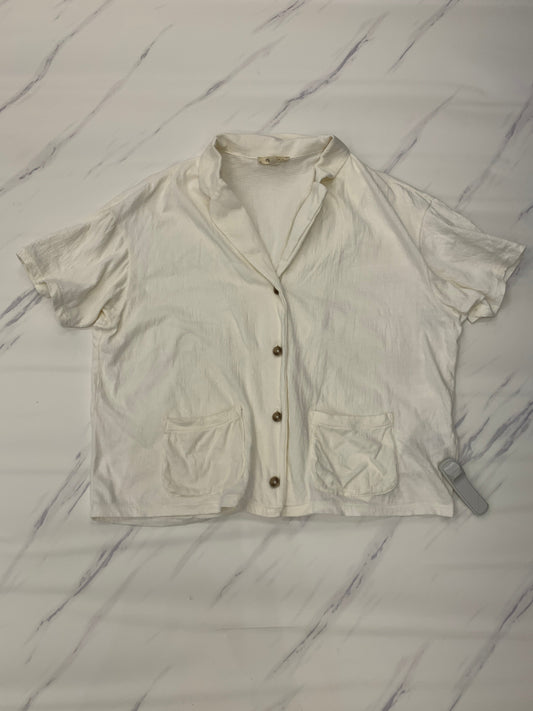 White Top Short Sleeve Madewell, Size M