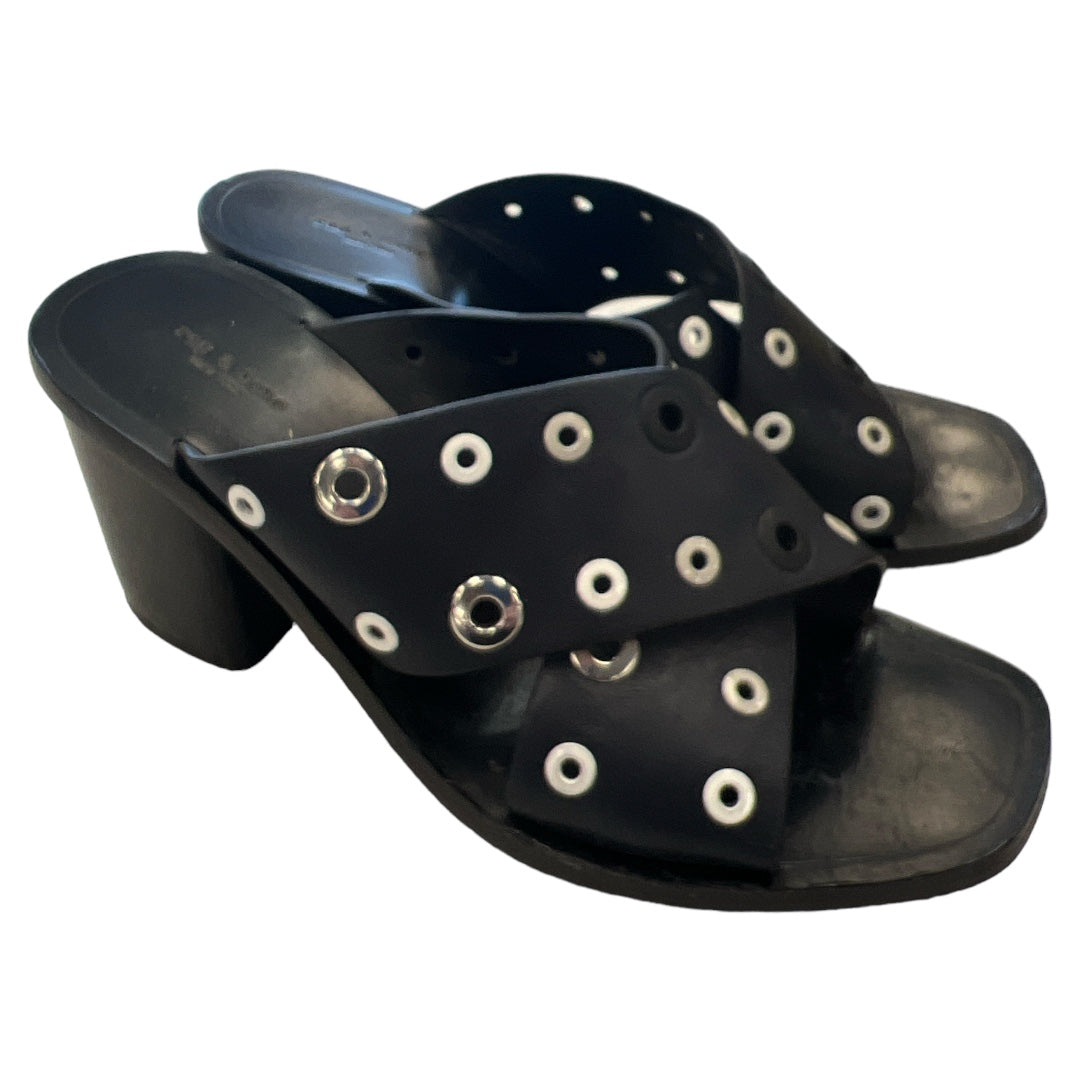 Black Sandals Designer Rag And Bone, Size 7.5