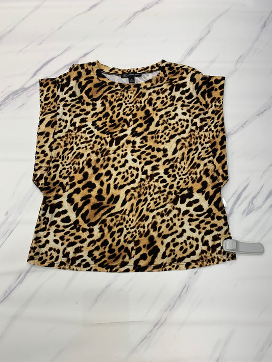 Animal Print Top Short Sleeve Inc, Size Petite   S