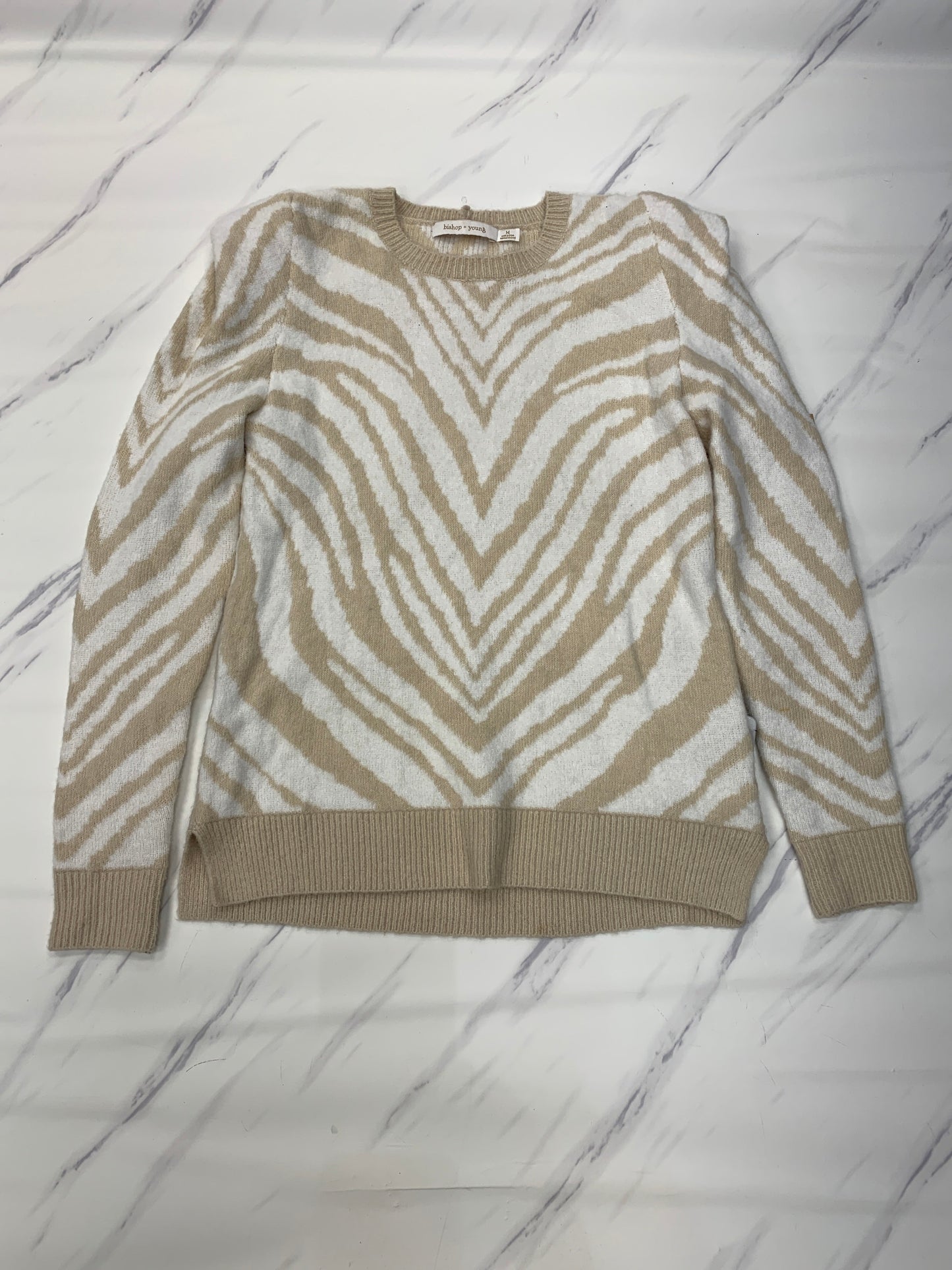 Sweater Designer By Bishop + Young In Tan, Size: M