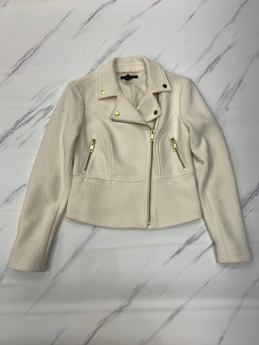 Jacket Moto By Inc In Cream, Size: Petite   Xs