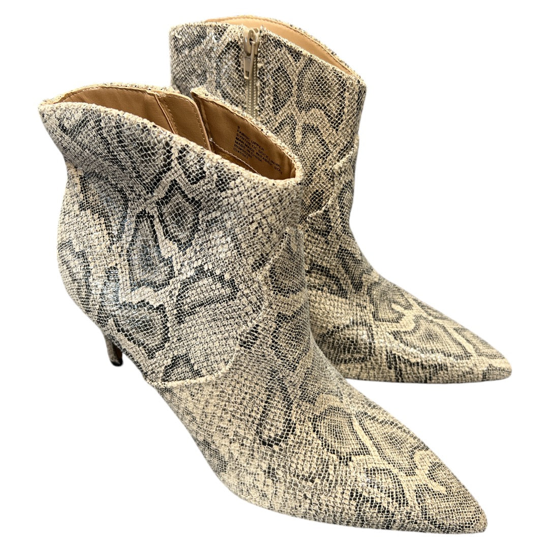 Boots Ankle Heels By Express In Snakeskin Print, Size: 9