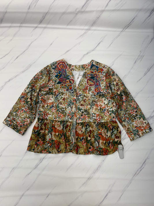 Floral Print Jacket Designer Soft Surroundings, Size Xl