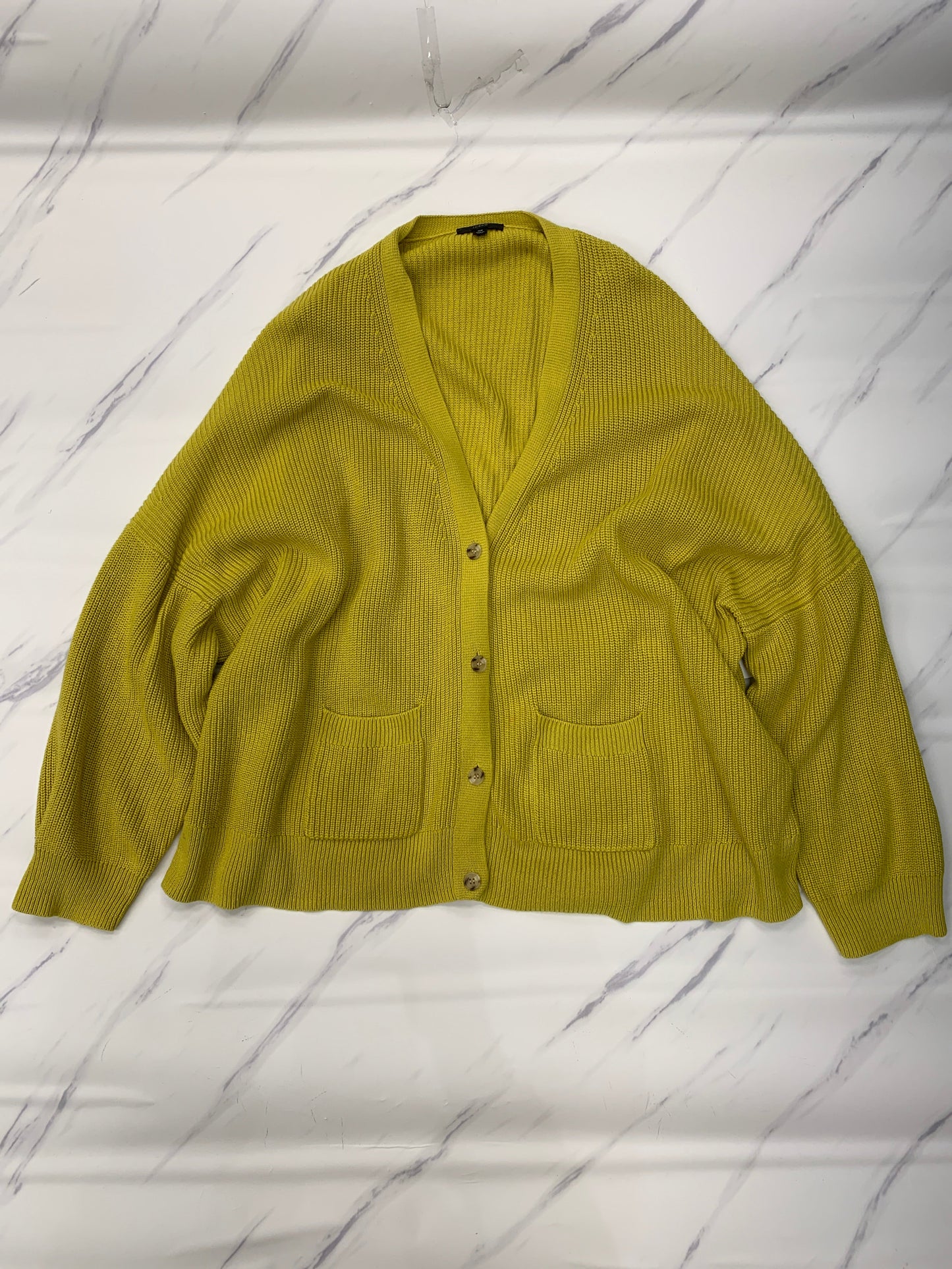 Sweater Cardigan By J. Crew In Yellow, Size: 3x