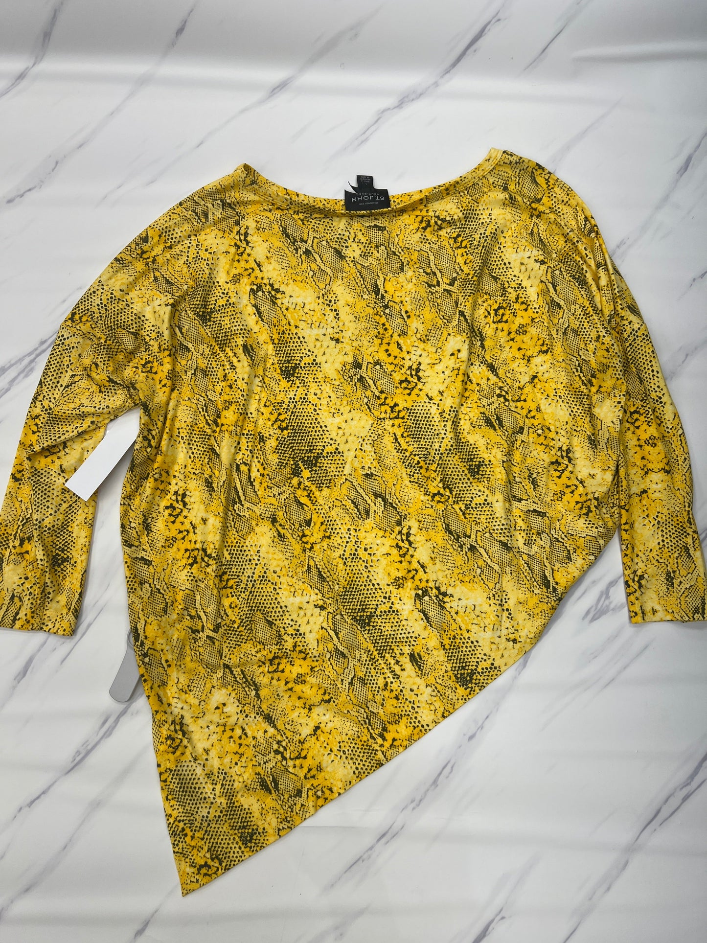 Top Long Sleeve Designer By St John Collection In Yellow, Size: L