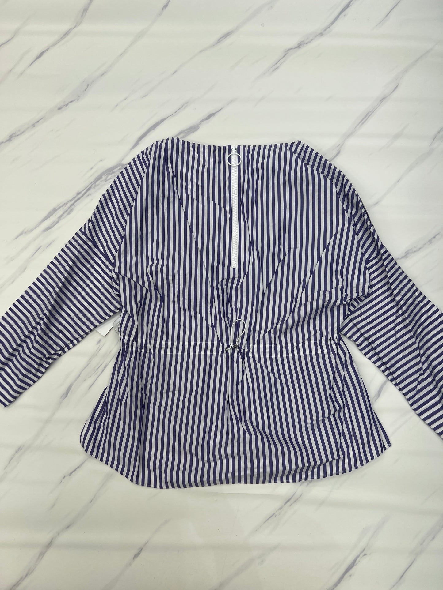 Top Long Sleeve Designer By Akris In Striped Pattern, Size: 6