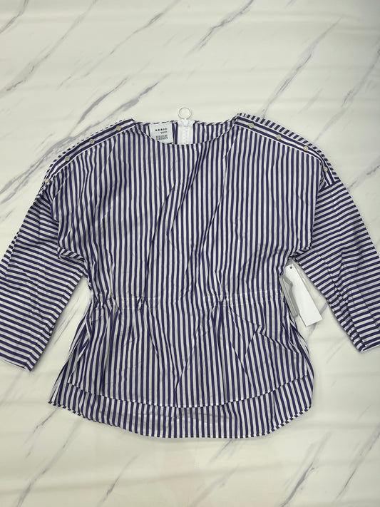 Top Long Sleeve Designer By Akris In Striped Pattern, Size: 6