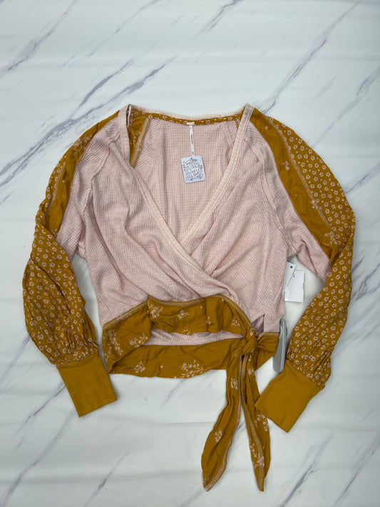 Top Long Sleeve By Free People In Pink, Size: Xs