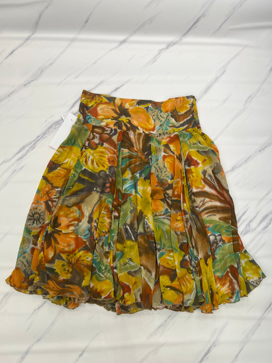 Skirt Midi By Zara Basic In Floral Print, Size: M