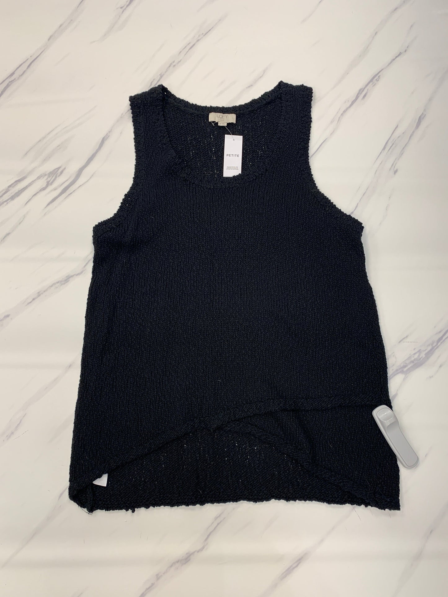 Top Sleeveless By Loft In Black, Size: Petite L