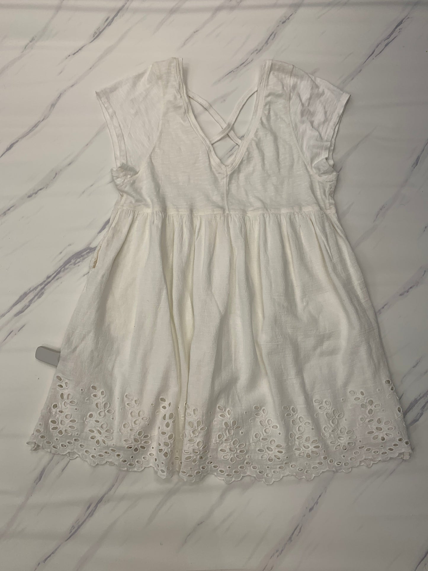 Tunic Short Sleeve By Anthropologie In White, Size: S